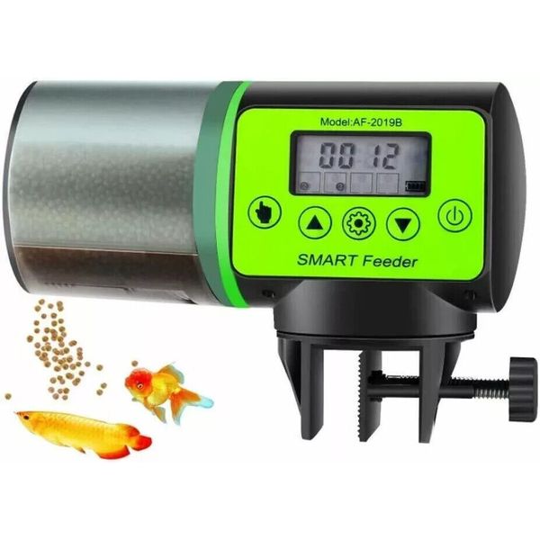 200ML Automatic Fish Food Aquarium Feeder Smart Vacation Pet Timer LCD Display