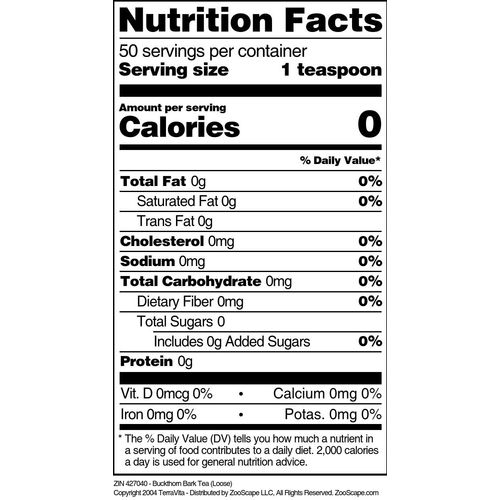 Buckthorn Bark Tea (Loose) (8 oz, ZIN: 427040)