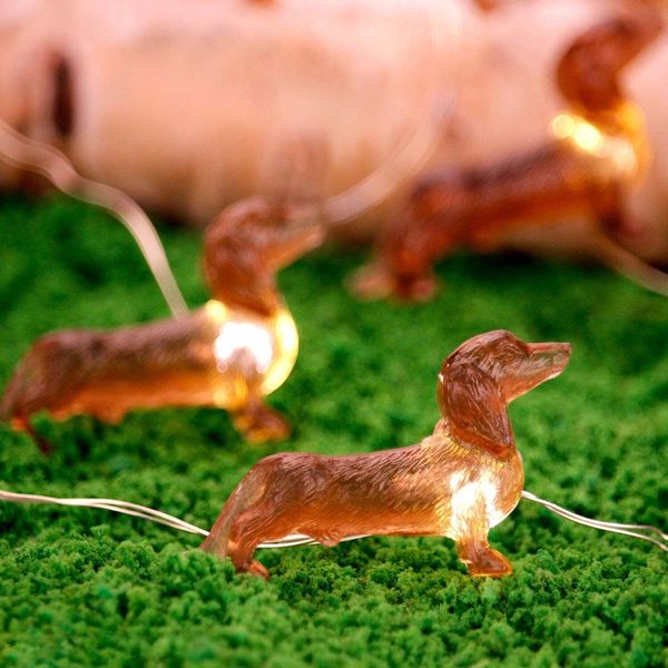 Dachshund Dog String Lights With Timer 10 Ft 30 Leds Pets Theme Battery Operated