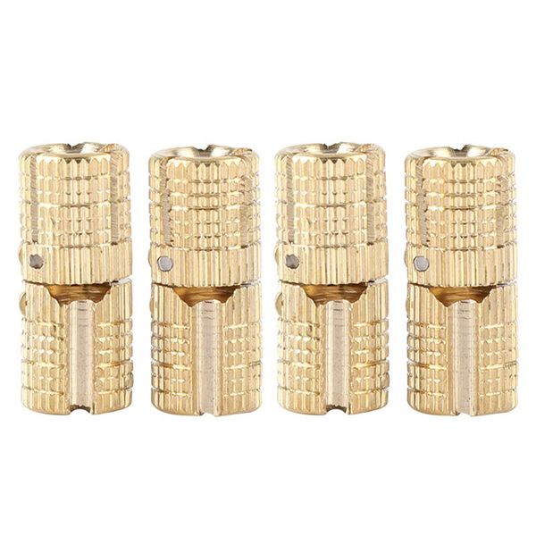 Barrel Hinges 8mm, 4pcs Brass Concealed Hinges Invisible Hidden Hinges Small Copper Hinges for Cabinet Gift Box 180° Opening Angle