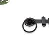 Infinity Decor Plain Ring Gate Latch Handle Garden Gate Door Black or Zinc (Black)