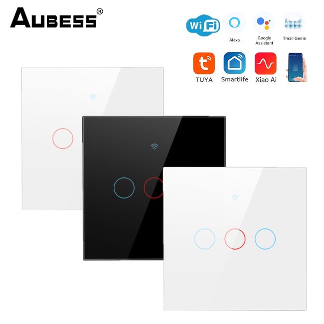 AUBESS TUYA WIFI Smart Switch 1/2/3/4gang 86Type