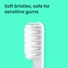 quip Sonic Brush Head Refill - 4 Brush Heads - White & Gray