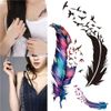 Yesallwas Stylish Tattoo Stickers, Cute, Feathers, Set of 6, Colorful Feathers, Tattoo Stickers, Cute, Peacock Feathers, Feathers, Realistic Tattoo Stickers, Body Stickers, Kids, Women's, Waterproof, Long Lasting, 2.4 x 4.1 inches (6 x 10.5 cm), Feather