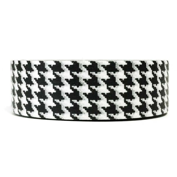 allydrew Decorative Washi Masking Tape, Black Dogstooth