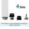 sourcingmap Adjustable Leveling Feet 25 x 25mm Inserts Furniture Table Glide 4 Pcs