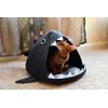Cat Bed Cave from wool Shark shape, Cat house