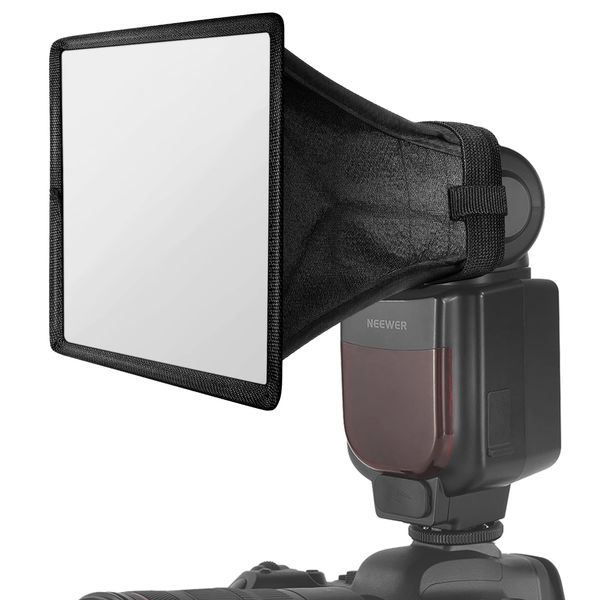 NEEWER Flash Diffuser Light Softbox 5"x 4" Foldable with Storage Pouch Compatible with Godox Yongnuo NEEWER Speedlite