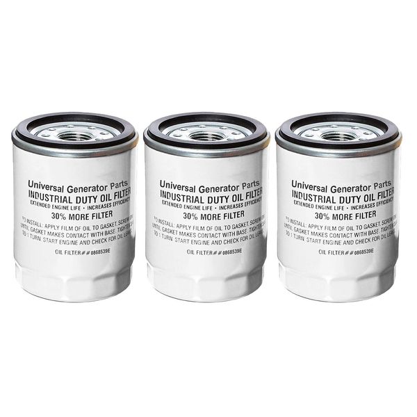 UGP Oil Filter 0868539E Replacement for Generac Oil Filter 070185E 3 Pack