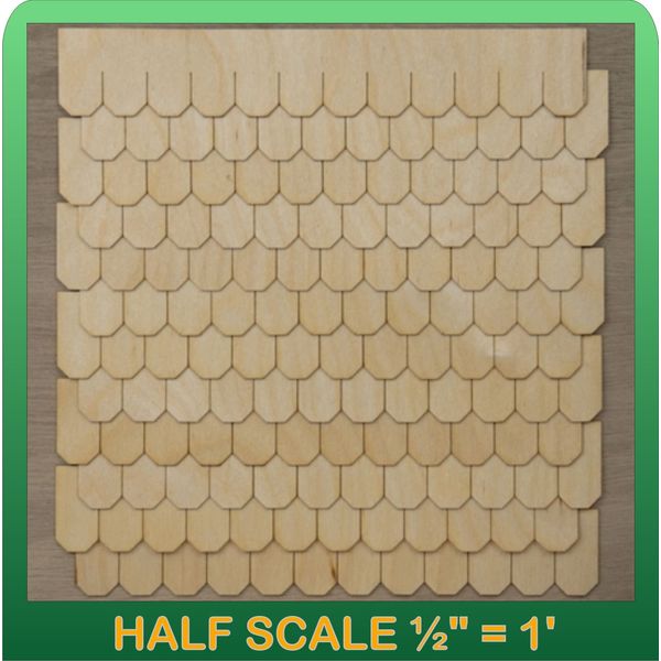 Greenleaf Doll Houses 1/2" Scale Miniature Octagon Shingle Strips Half Scale