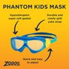 Zoggs Phantom Kids Mask Blue Turquoise Clear