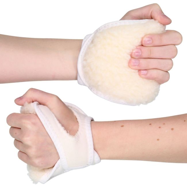 Solace Bracing Super Soft Sheepskin Palm Protector - British Made & NHS Supplied Sweat Absorbent Palm Grip - Ideal for the Elderly, MS, Strokes, Hand Contractures & More - Left Hand - Regular