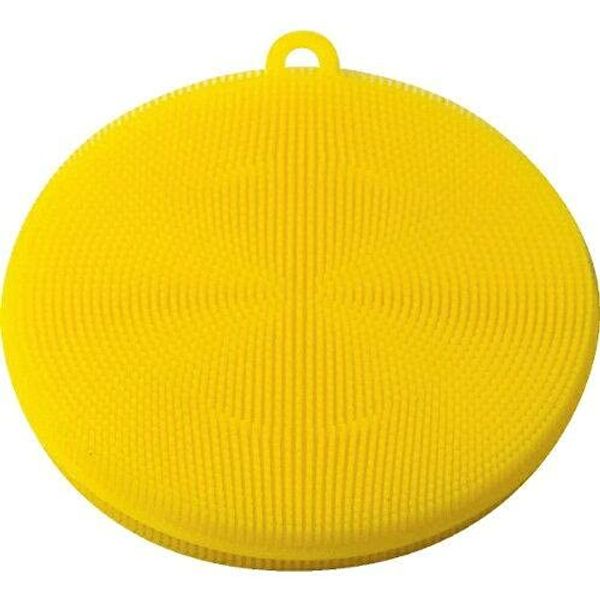 TRUSCO SLT-Y Silicone Scourer, Yellow