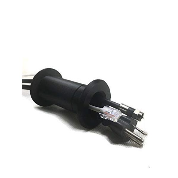 Wall Eye Cable Pass Through Wall Port 3 5/8" - 5 1/4" Wall Thickness (Black)