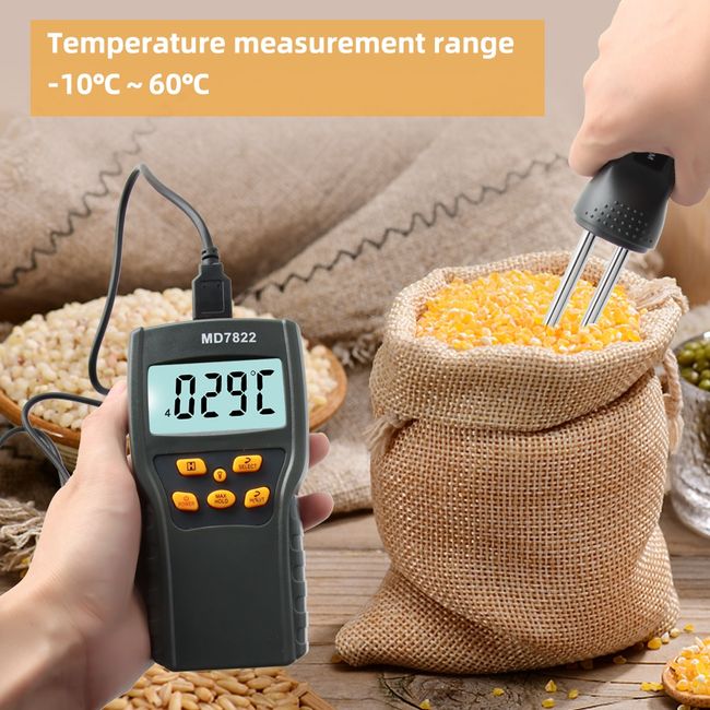 Digital Grain Moisture Meter, Humidity Tester for Wheat, Corn