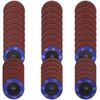 80x 2in Roll Lock Sanding Discs Set W/ 1/4 Holder Die Grinder Quick Change Disc