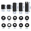 LT Easiyl 2 Sets Universal Plastic Control Knobs Selector Switch Multicooker Replacement for Hot Air Fryer Mini Oven Cooker Grill with Adapter Button Switch Black