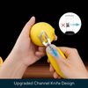 KITCHENDAO Citrus Zester with Channel Knife - Ultra Sharp Blade - Soft-Touch Handle- Dishwasher Safe - Hanging Loop