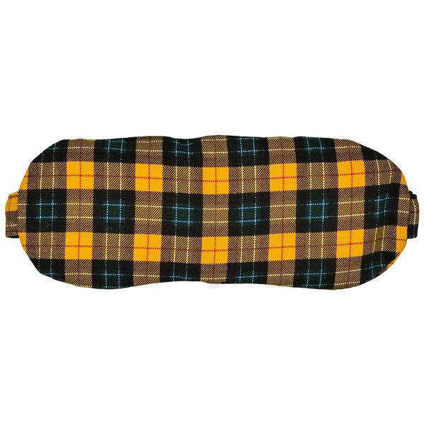 Koji Company 185515 Eye Mask, Salt, Eye Pillow, Cool, Made in Japan, Checkered, Yellow