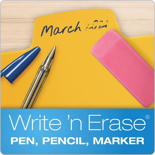 Oxford Write ’n Erase Plastic Binder Dividers, 8 Tab, Write On Tabs, Erase Ballpoint Pen, Non Permanent Marker, Pencil, Asstd. Colors, 3 Sets (89992)