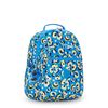 Kipling Seoul Backpacks, 35X20.5X44, Leopard Floral (Blue)