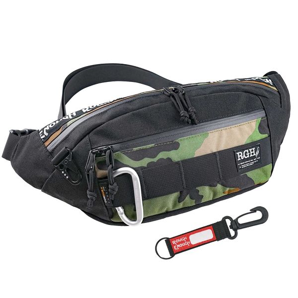 Rough Enough Large Tactical Fanny Pack for Men Waist Pack Crossbody Bag Hunting Hiking Camping Fishing Travel Waterproof Camo Cordura