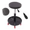 Swivel Shop Seat with Tool Tray Rolling Stool with Wheels For Garage Workshop