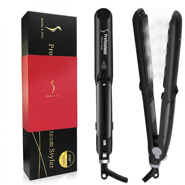 Plancha De Cabello Con VAPOR Steam Alisadora De Pelo Profesional Cerámica,Salo