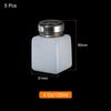 5pcs 4 Oz/120ml Alcohol Push Down Pump Dispenser Bottle Press White