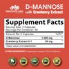 D-Mannose 1,300 mg with Cranberry Extract Fast-Acting, Flush Impurities 100 caps