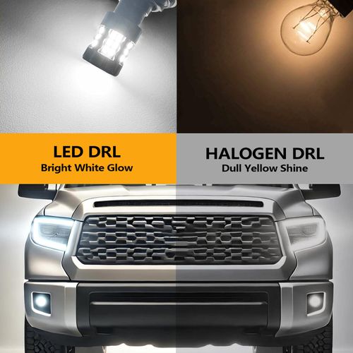 Zyvirexa 3157 LED Daytime Running Light Bulbs Compatible For Toyota Tundra 2007-2019, 4157 Bulb, White Light, Plug and Play, Pack of 2