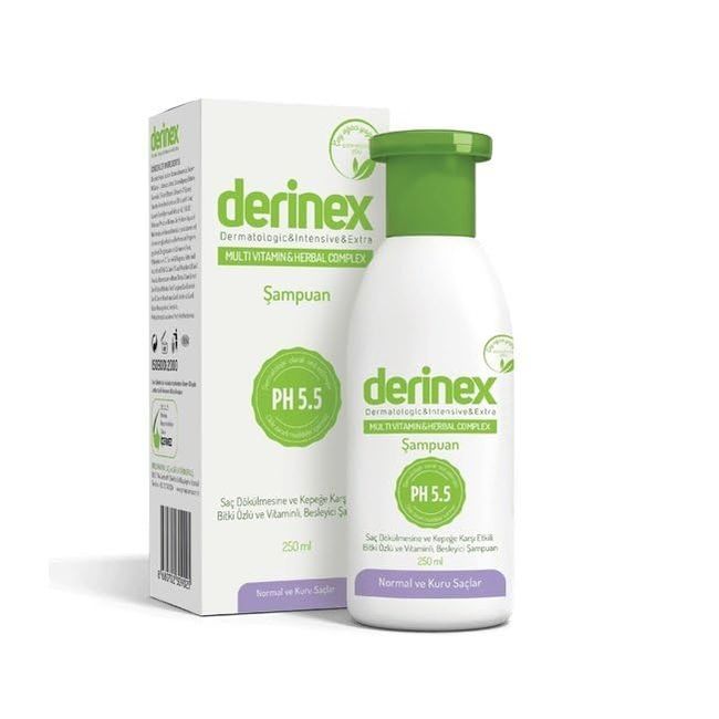 Derinex Saç Bakım Şampuanı Normal ve Kuru Saçlar 250 ml