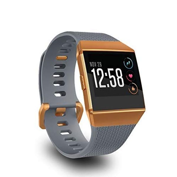 AIUNIT Compatible Ionic Bands for Men Women Gray Small with Burnt Orange Buckle, Replacement Strap Sport Accessory Wristband for Ionic Smart watch