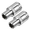 Sourcingmap 2 Pcs 1/4-Inch Drive 5.5mm 6-Point Shallow Socket, Metric, Cr-V