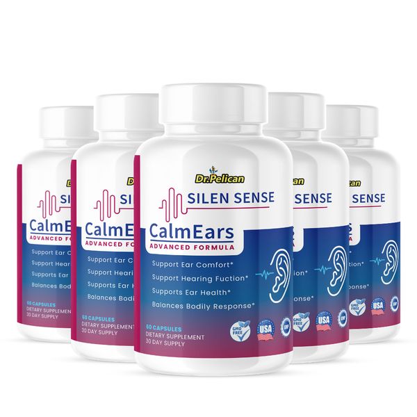 Silen Sense CalmEars- Hearing Support- 5 Bottles- 300 Capsules