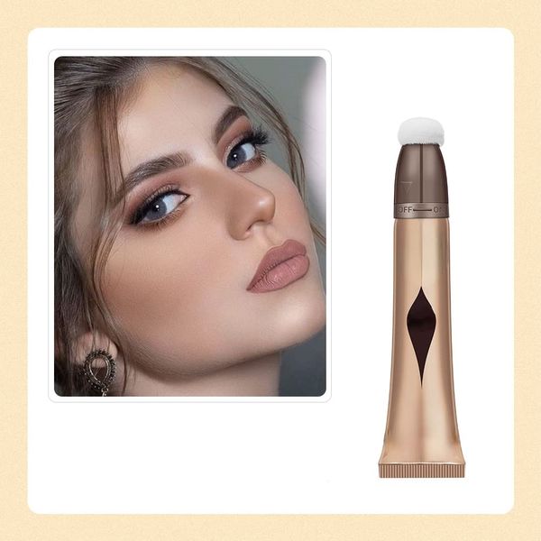 Liquid Contour Highlighter Blush Stick, Smooth Creamy Texture Face Makeup Wand mit Schwamm Spitze, Multi-use Stick Natural Contour Blush Brighten Cheek Cosmetic(Contour #01)