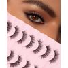 Frihappy Natural False Eyelashes Flared Wispy False Lashes Natural Look HA-17