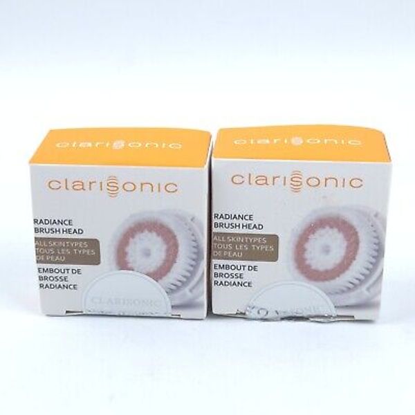 2 Pack Clarisonic RADIANCE Replacement Brush Heads Mia2 Aria Plus Smart Profile