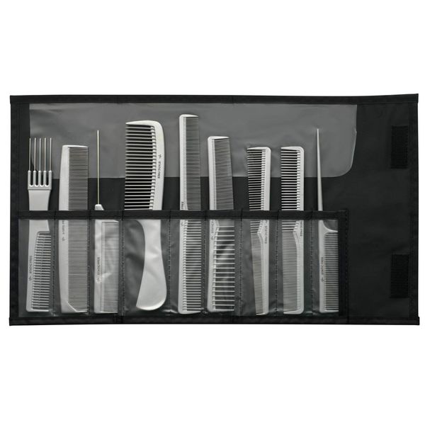 Comair 7001027 Ionic Static Free Comb Set 9-Piece Grey