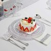 Silver Plastic Plates with Disposable Silverware, Lace Design 180 Pieces Set