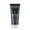 ManCave Blackspice Body Scrub 200ml for Men, Warm & Woody Aroma, Exfoliate & Cleanse Skin with Pumice and Charcoal Powder Scrub, Natural Formulation, Vegan Friendly, Made in England