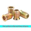 Qrity 20PCS Threaded Inserts Nuts, Hex Drive Head Nuts, Threaded Inserts for Wood, Hex Socket Drive, Zinc Plated Carbon Steel, M5x10mm Insert Nut