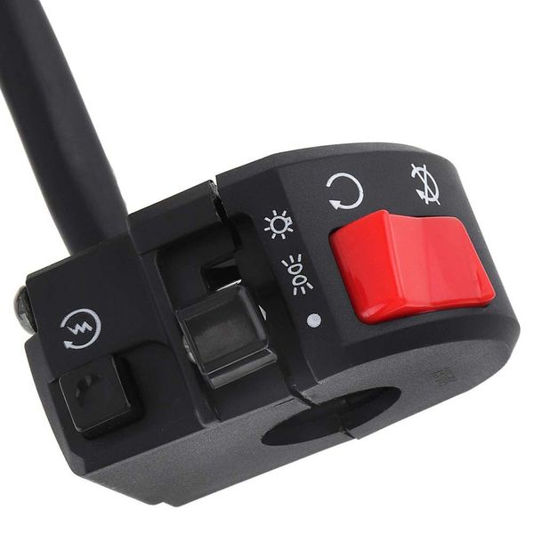 HANSWD 7/8" 22mm Motorcycle Steering Wheel Switch Right Switch Fog Lamp Switch Headlight Switch Start Switch