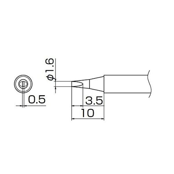 Hakko T13-D16 Soldering Tip/1.6D Type