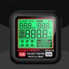 Socket Tester UK, RCD Plug Outlet Tester Electrical Voltage Detector with LCD Display, HT97B 48-255V Power Socket Automatic Circuit Testers for EarthWire/Live/Neutral/RCD Testing