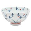 Kowa Pottery Hasami Ware Rice Bowl, Small, Dotted Arabesque, Red