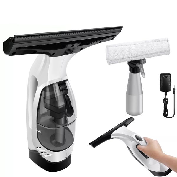 Cordless Window Cleaner Vac Rechargeable Vacuum Cleaner Squeegee Brush Cleaning