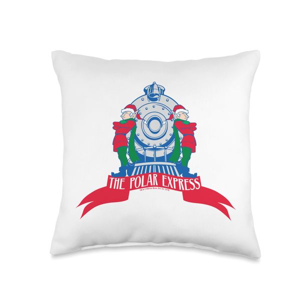 The Polar Express Elf Train Throw Pillow, 16x16, Multicolor