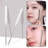 EUSTACE Spatula Cosmetic Tools Stainless Steel Makeup Spatula Concealer Foundation Eyeshadow Metal Makeup Spatula Makeup Tools with Case