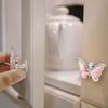 Butterfly Cupboard Knobs,6 pcs Hand-Painted Butterfly Cabinet Knobs Drawer Pull Handle for Decorative Drawers, Wardrobes, Cabinets (Pink)